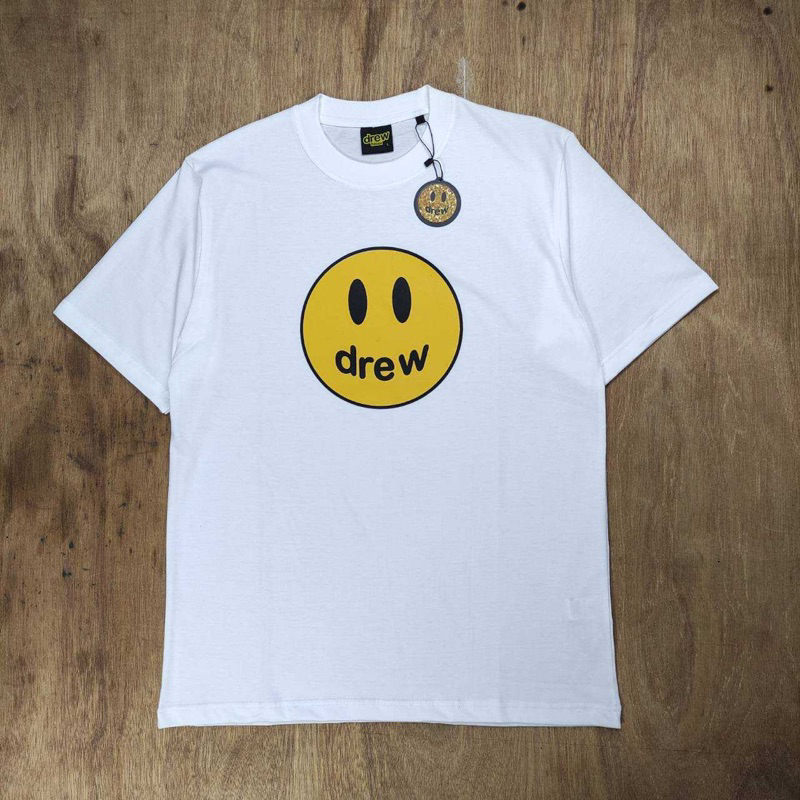 Drew House Smile Logo White Oversize Tee T-Shirt Kaos