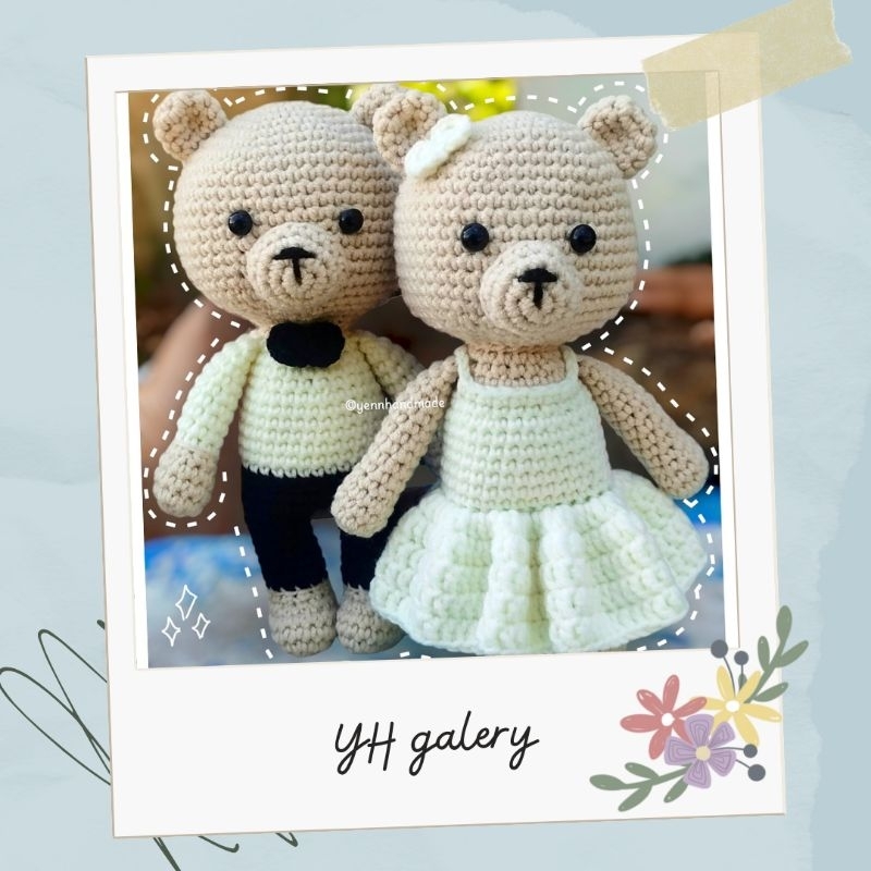 Boneka rajut beruang /amigurumi beruang / bear amigurumi /couple bear
