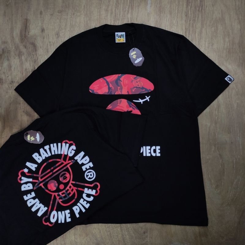 Aape By A Bathing Ape x One Piece Black Oversize Tee T-Shirt Kaos