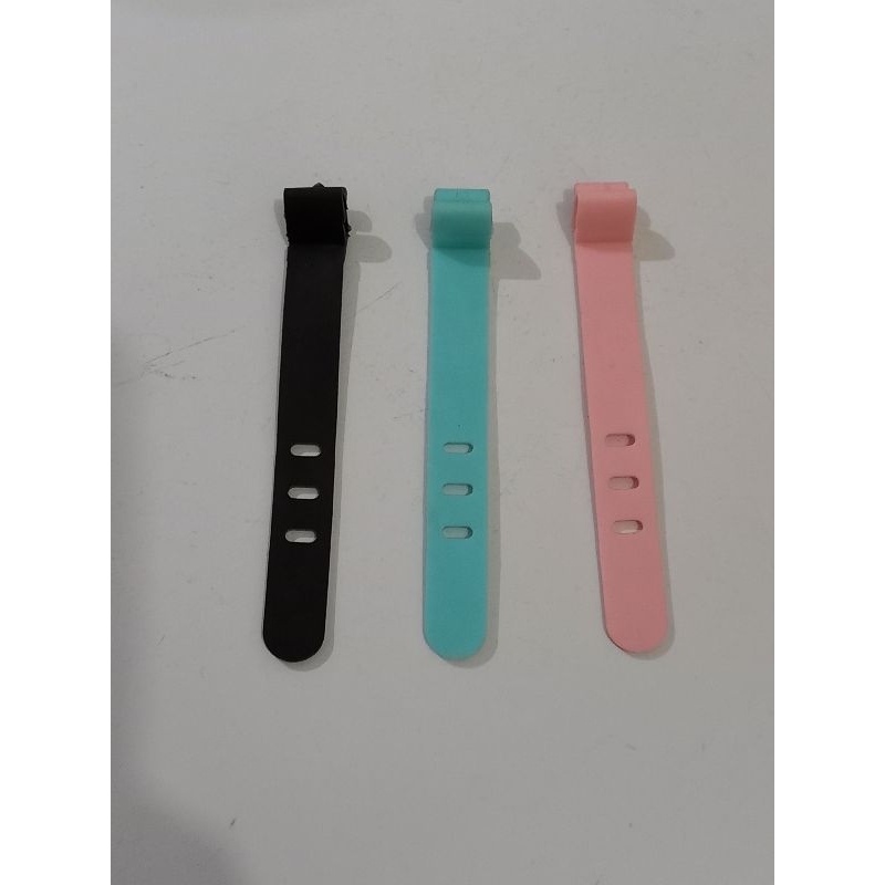 Tali pengikat kabel karet, karet tali kabel carger, warna random