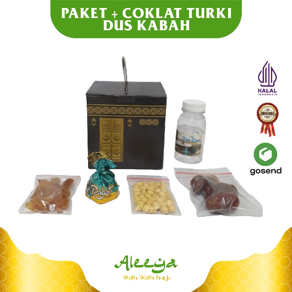 

Paket Dus box Kabah Oleh oleh Haji dan Umroh Ekonomis + Kismis + Kacang Arab + Coklat Turki