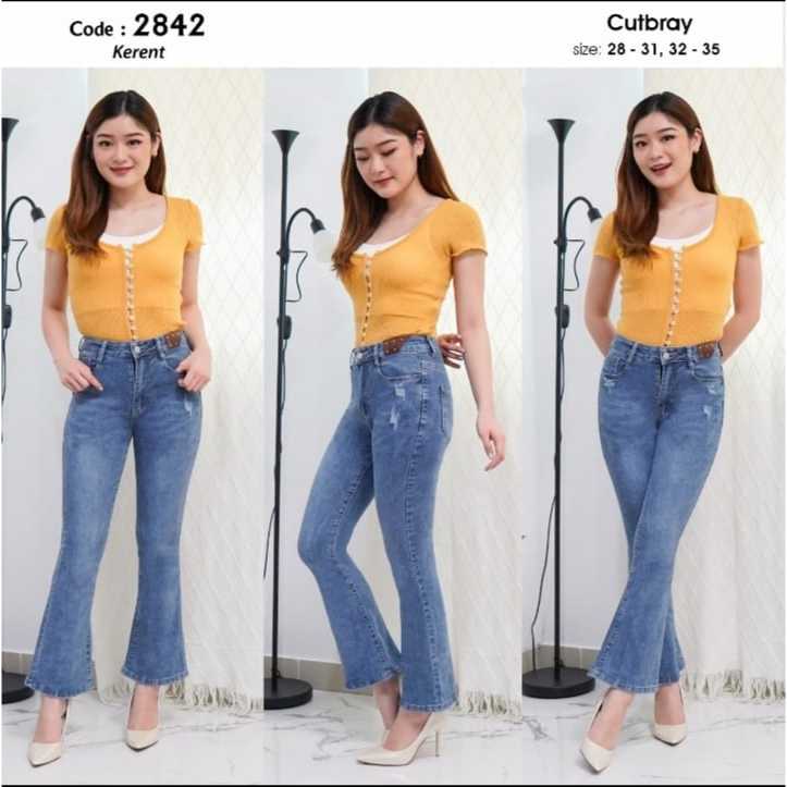 Celana jeans import cutbray premium kerent sobek tidak tembus