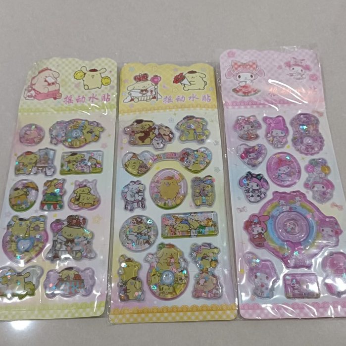 

ATS STICKER 3D WATER GLITTER KARAKTER 1 PAPAN SEKITAR 9 - 12 PCS STIKER LUCU CUTE DAN UNIK