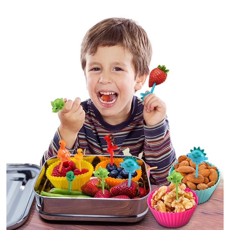 Tusuk Bento Anak Hiasan Bekal Anak Sekolah Food Fruit Picks