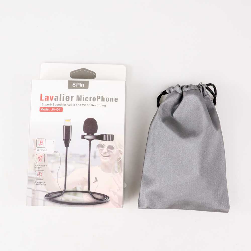 mic klip hp  Microphone Clip-on Lightning Plug Lavalier iPhone - JH-041 membuat konten-konten digita