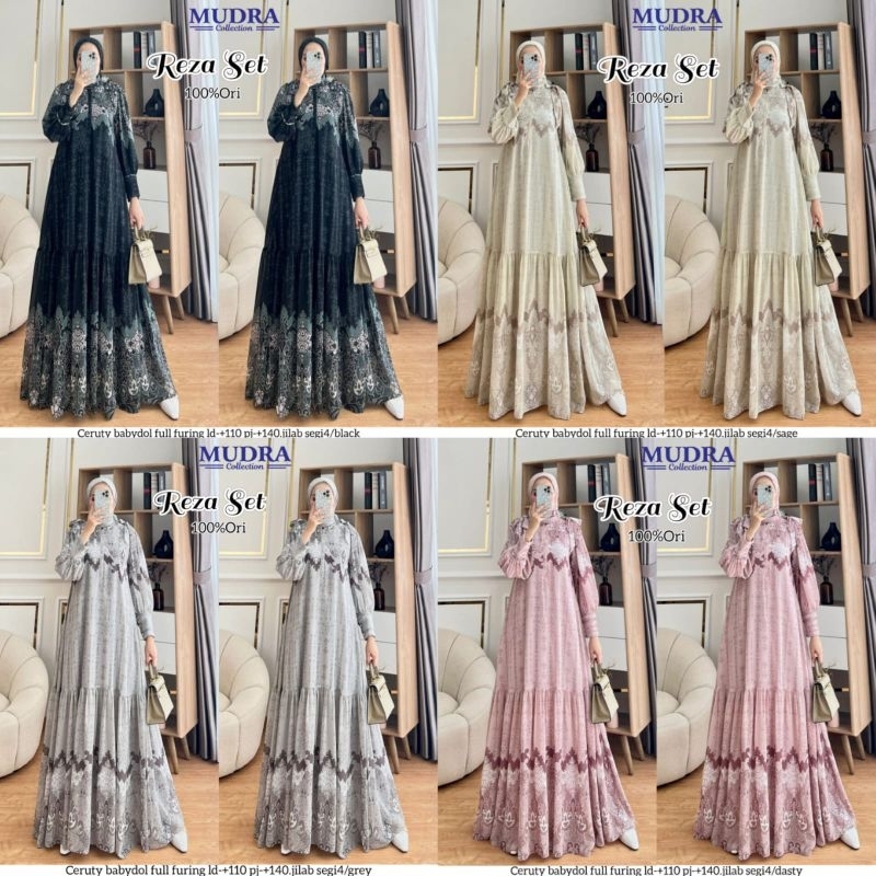 Reza set hijab ori by Mudra Hijab