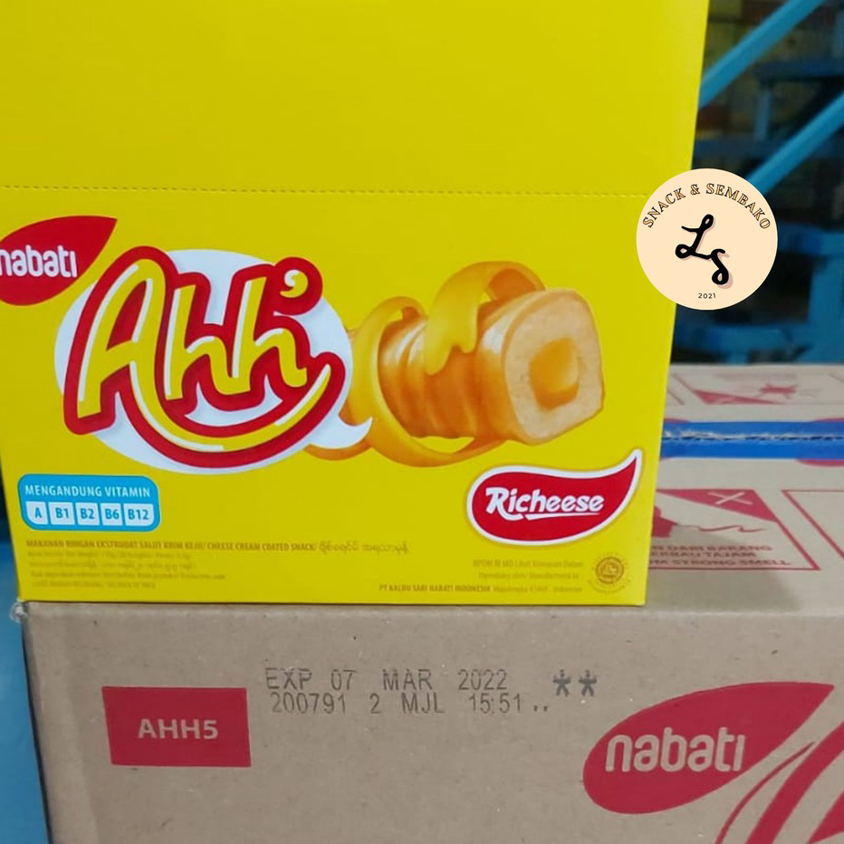 

★★★★ Richeese/Richoco Nabati Ahh Triple Cheese Roll / Cokelat 5.5 gr Isi 20 pcs Harga Termurah