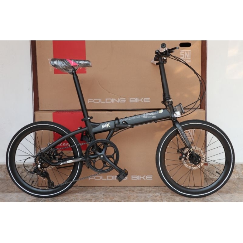 Sepeda lipat 20in Element Foldx X9 8speed rims 451 alloy frame