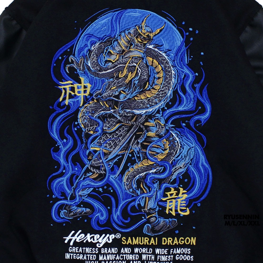 promo terbaru bossque x hexsys-ryusenin jaket varsity bordir breakside baseball kremlin jaket