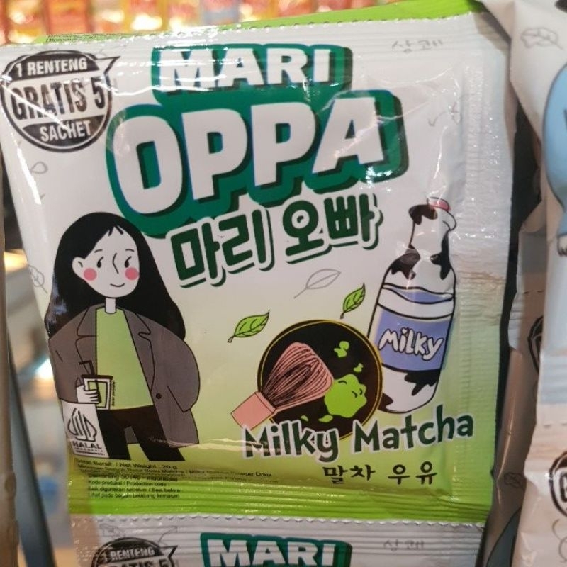 

Mari Oppa Milky Matcha 1renceng