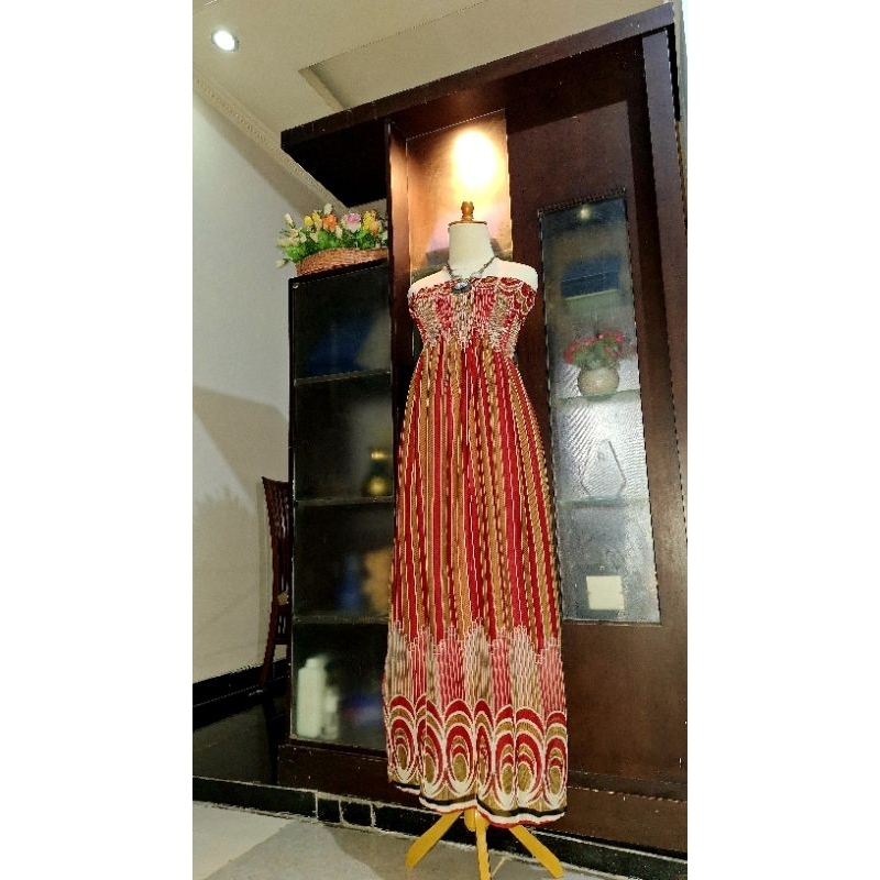 Dress pantai tali leher preloved