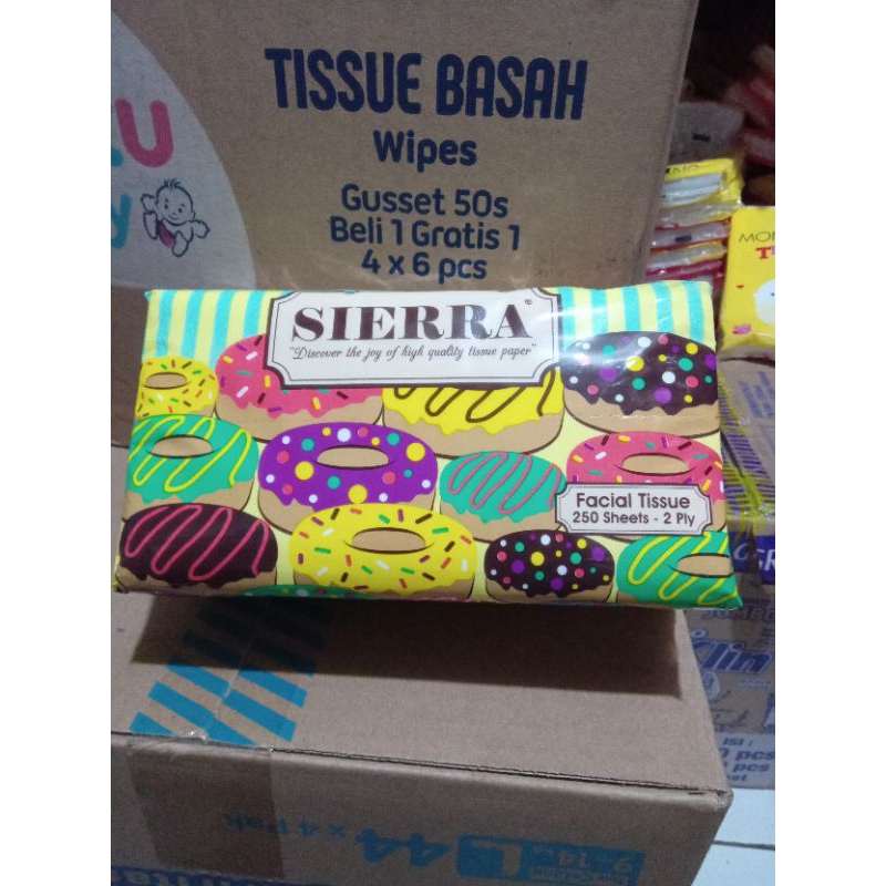 [ 1karton ] Sierra facial tissue 250sheet tisu wajah 250 sheet