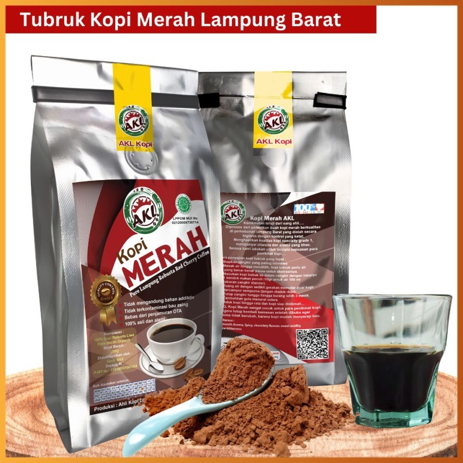 

Kopi Robusta Petik Merah - Fine Robusta -Special kopi tubruk - AKL KOPI 200g (bubuk Halus)