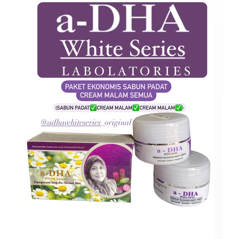 PAKET SABUN PADAT NORMAL DOBEL CREAM MALAM ADHA WHITE SERIES