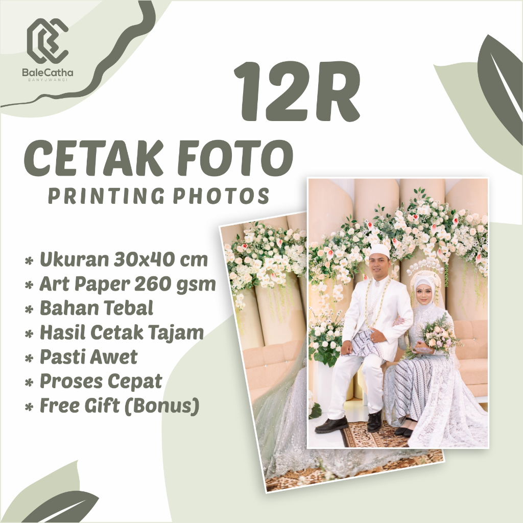 CETAK FOTO 12R & 12Rs | Art Paper & Glossy Paper | WAJIB TAMBAHAN PACKING