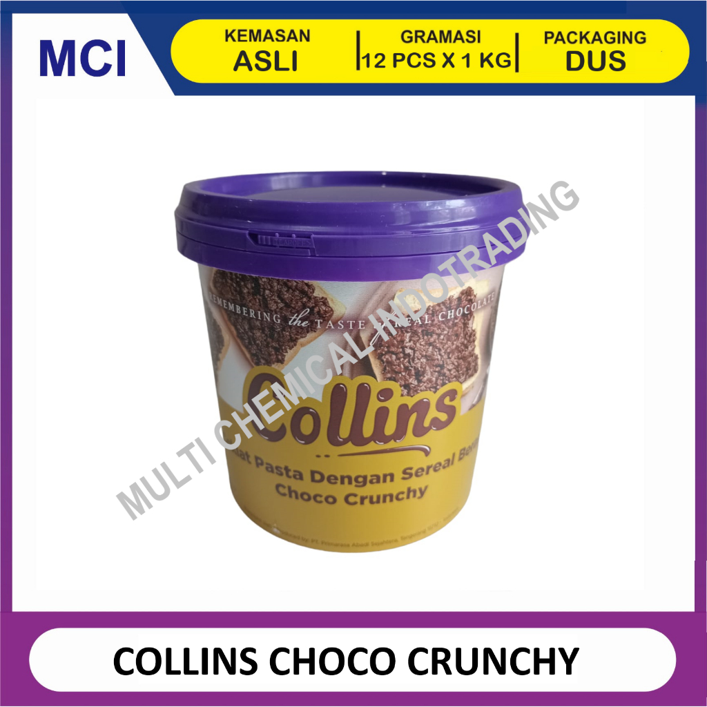 

COLLINS CHOCO CRUNCHY 1 KG TOPPING CHOCOLATE CRUNCHY - 1 DUS 12 PCS