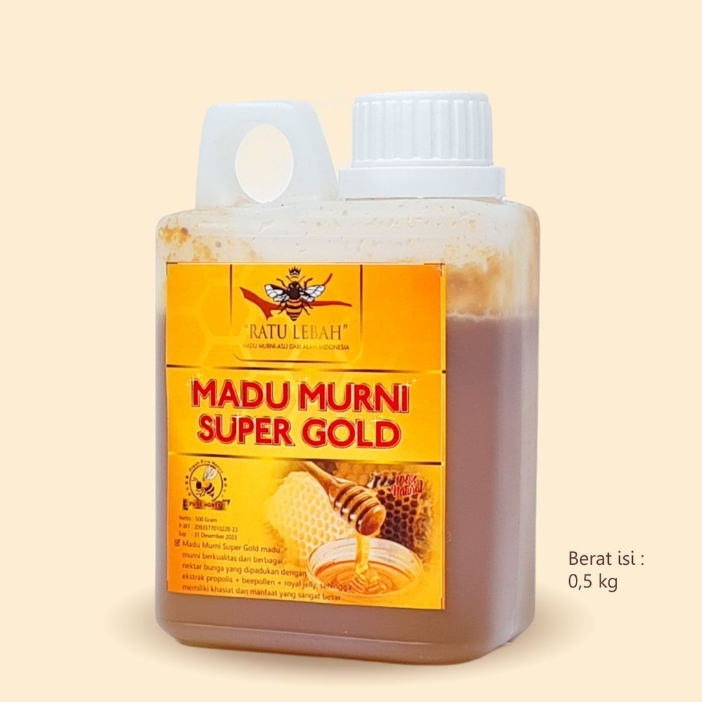 

Madu Murni Super 500 gram Asli Ekstrak Propolis Royal Jelly Bee Pollen Promil Kesuburan Ratu Lebah