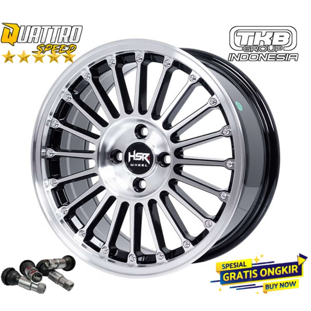 velg mobil original hsr r16 pcd 4x100 gratis ongkir