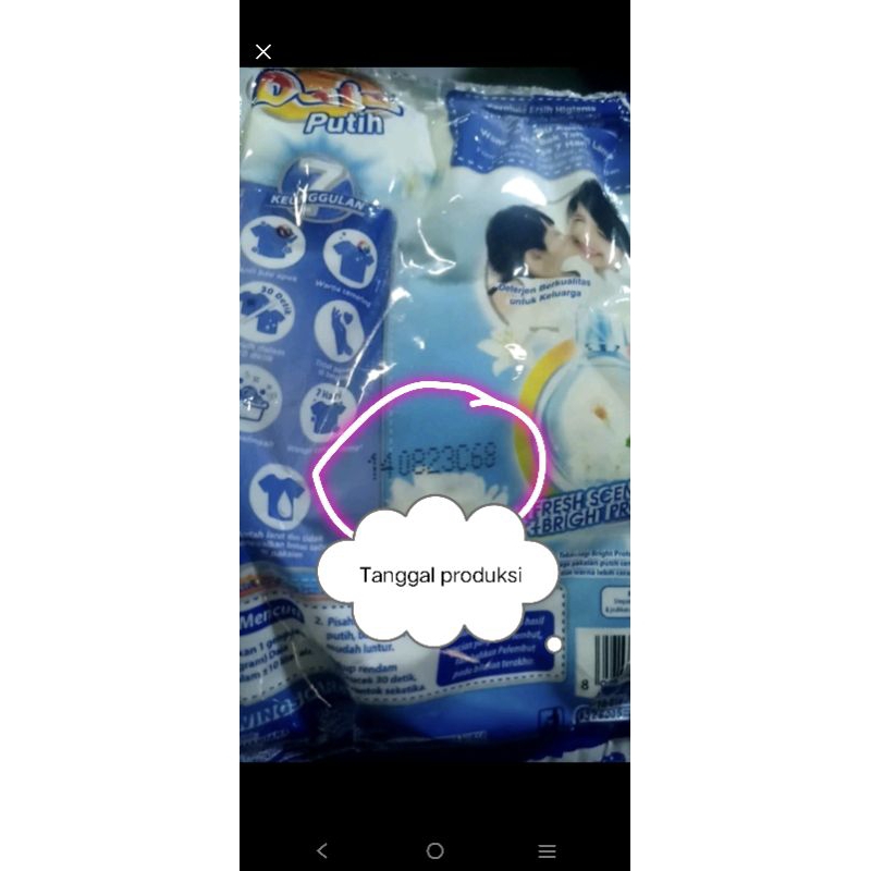 Sabun detergen Daia renceng 500an