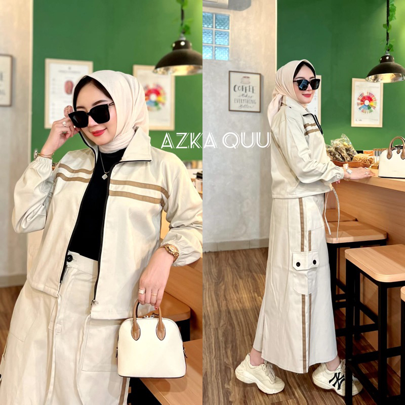 Set Bomber Rok Cargo by Zahra Official