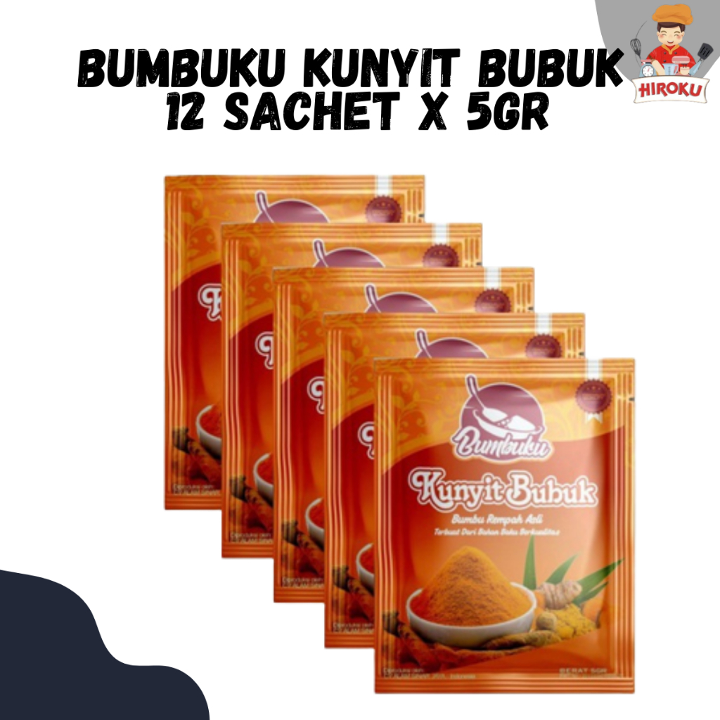 

BUMBUKU Kunyit Bubuk sachet 5gr 1 renteng (isi 12pcs)