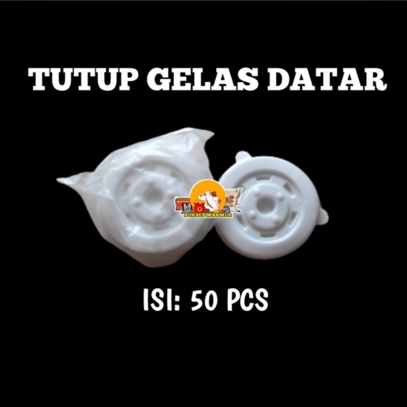 Tutup Gelas Datar Kezia / Tutup Cup Gelas Pop Ice Putih Kezia
