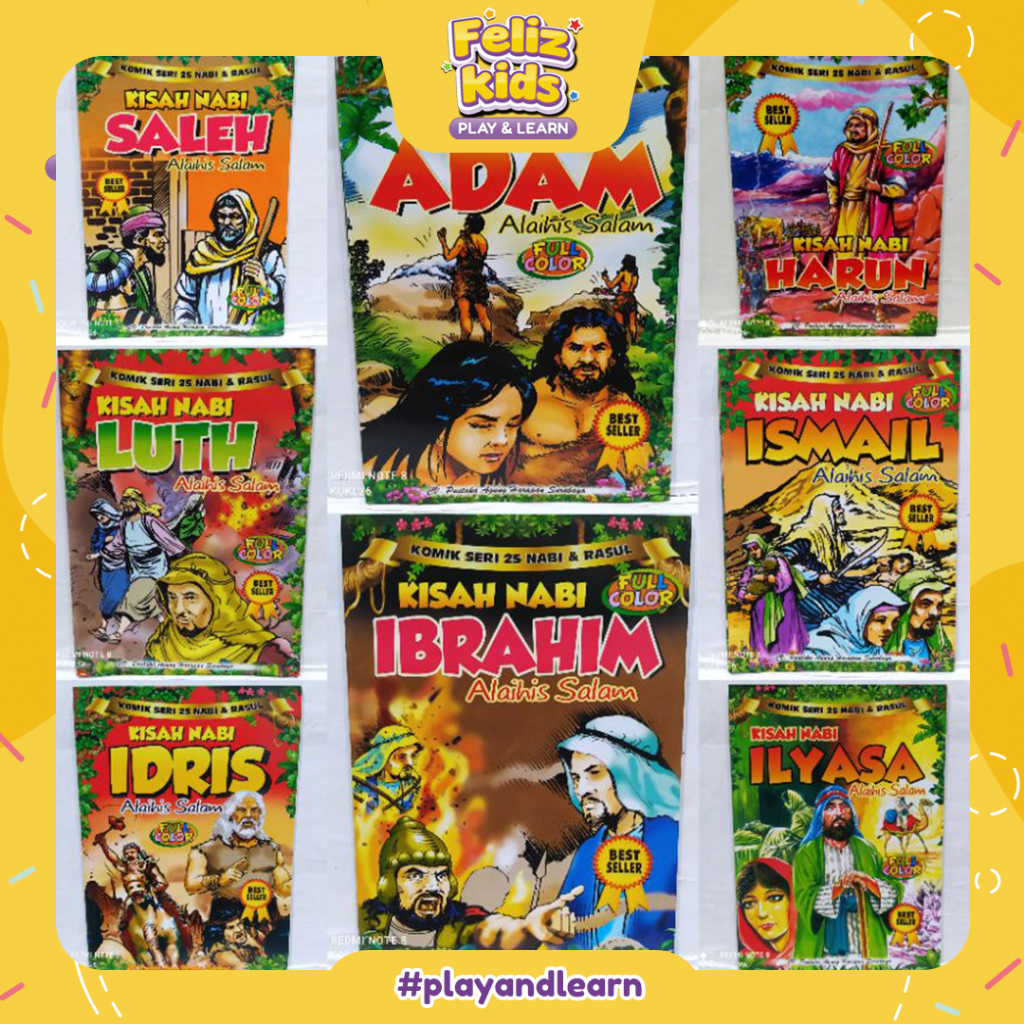 [FELIZKIDS] [BK38] buku cerita bergambar anak seri KISAH NABI bilingual Full Colour