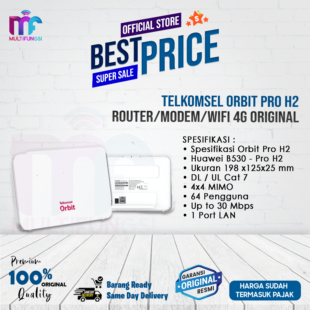 Telkomsel Orbit Pro H2 B530 (Pengganti Pro H1) Router/Modem/Wifi 4G