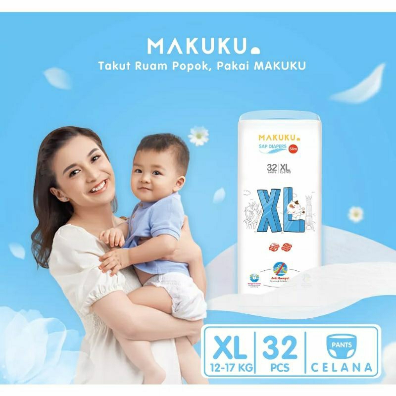 MAKUKU SAP DIAPERS SLIM XL