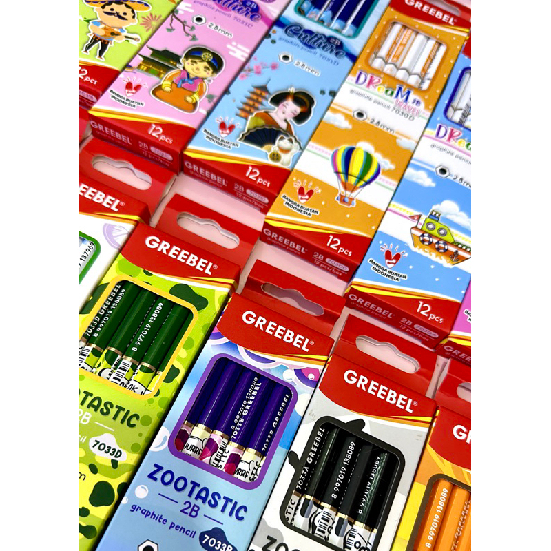 

[GREEBEL] Pensil 2B | Pencil 2B GREEBEL (12 PCS = 1 LUSIN)