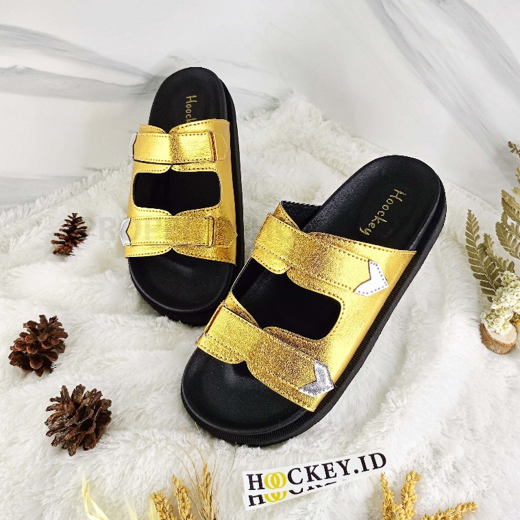 Hoockey.id Sandal Sepatu Wanita Austin Gold Size 35-43 - Hoockey.id