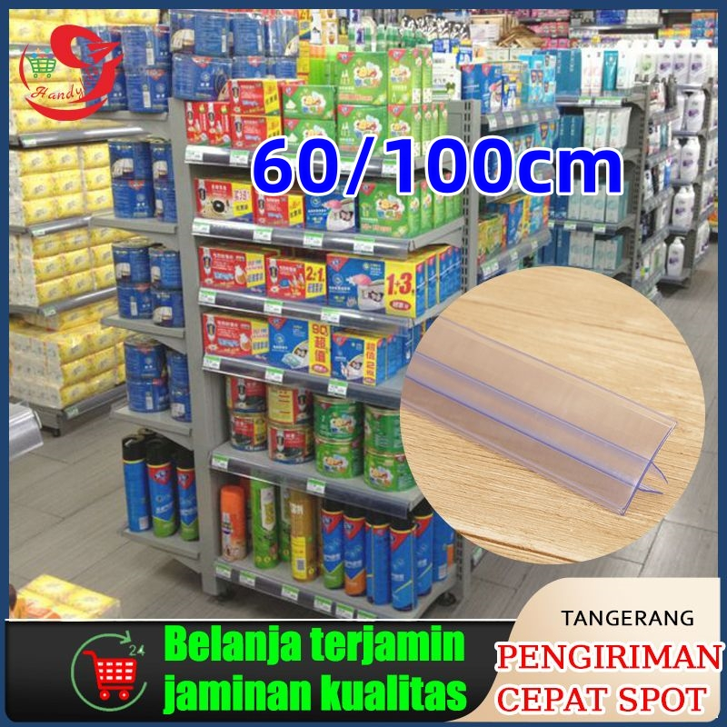 60/100cm Railcard minimarket/Label mika harga/Label harga/Price rail minimarket/Price tag toko