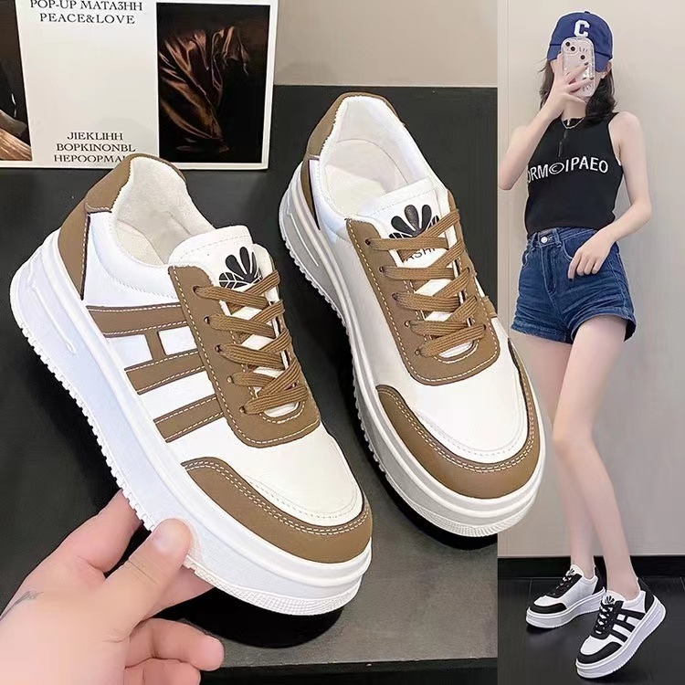TERLARISSS Sepatu Jalan Kasual Wanita Sehari-Hari Import Terkereen Sepatu Sneakers Kulit Wanita Impo