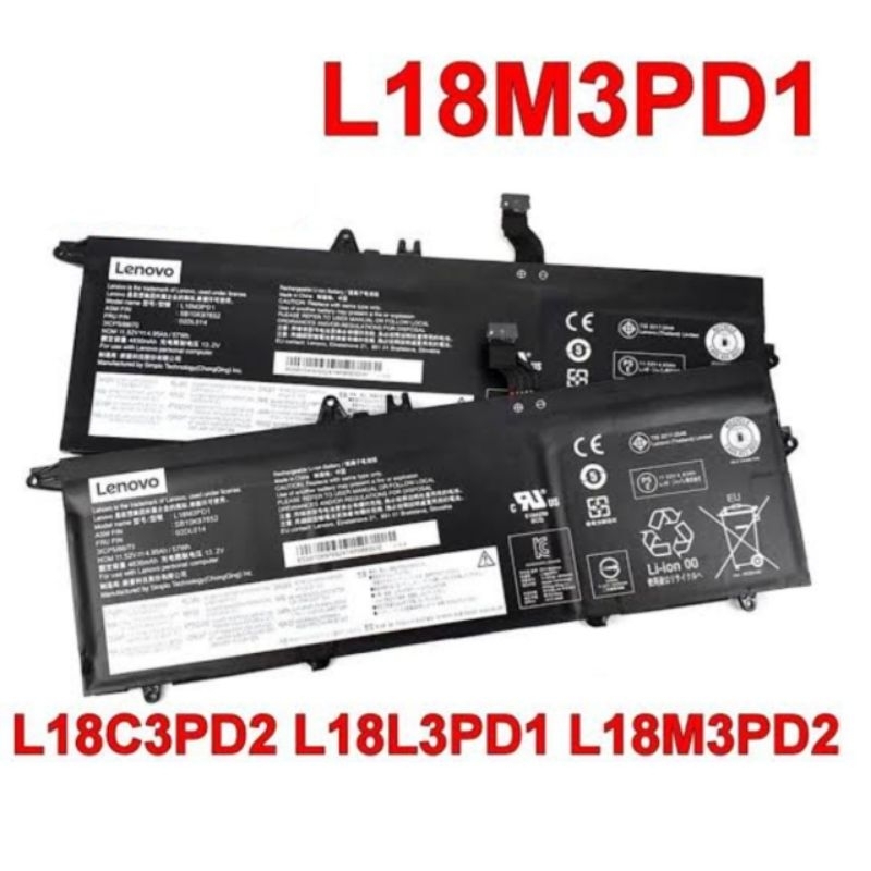 Baterai Battery Lenovo Thinkpad T490s T495s L18L3PD1 L19M3PD1 L18C3PD1