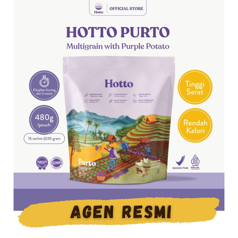 

Hotto Purto Pouch (16 sachet) Multigrain with Purple Potato