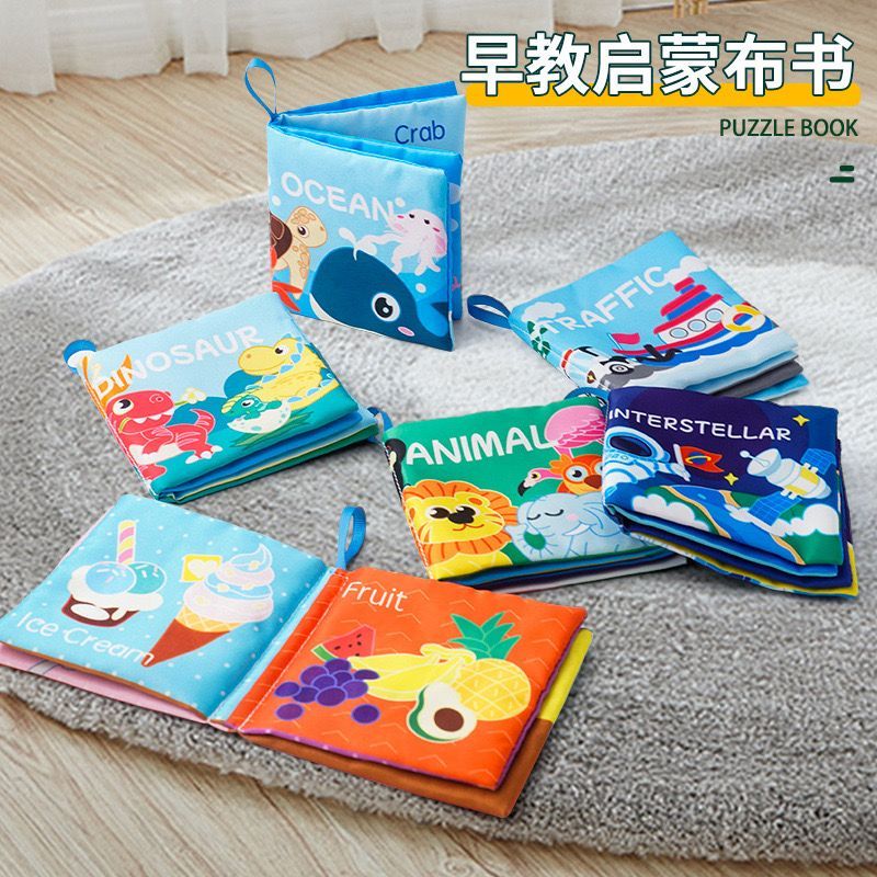 Mainan Edukasi Buku Kain Anak Bayi Balita Soft Book Bahasa Inggris English Edukatif Hewan Binatang L