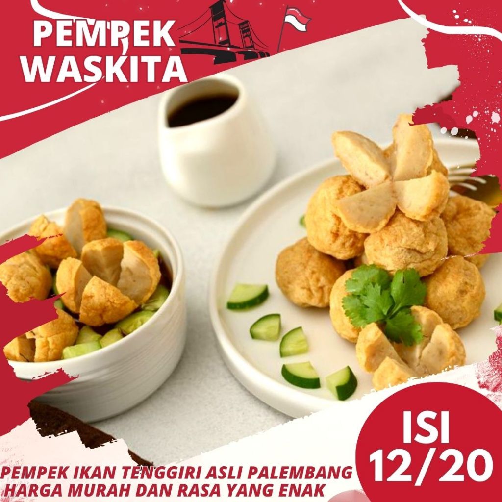 

PEMPEK PALEMBANG IKAN TENGGIRI KUALITAS PREMIUM HARGA TERJANGKAU [ PAKET ADAAN ] 12 - 20 PCS PEMPEK