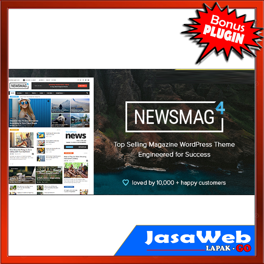 GRATIS INSTALL | Template Berita Online NEWSMAG | Premium Wordpress Theme