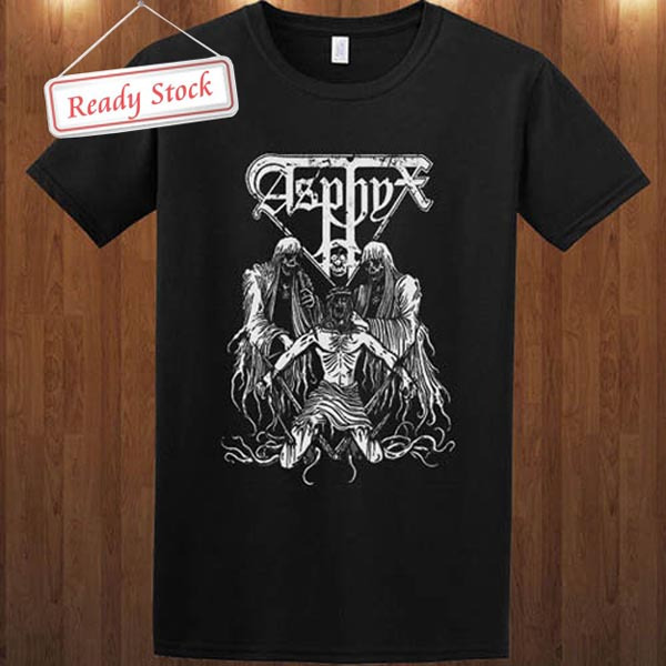 Kaos Band ASPHYX Tshirt Unisex Casual Bahan 100% Cotton Black T-SHIRT