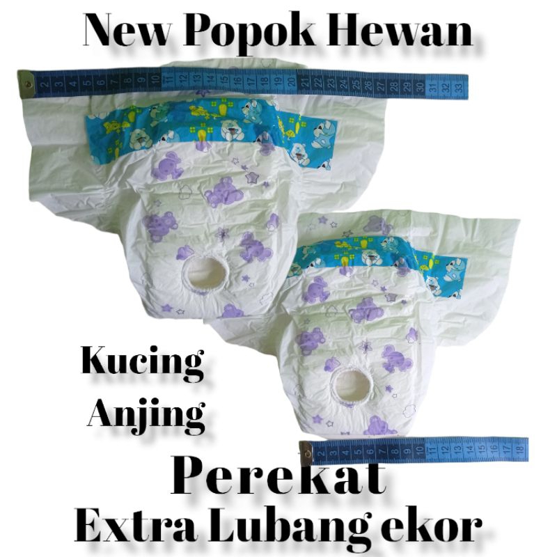 6pcs - Popok mopai pampers kucing pampers anjing kecil pampers perekat monkey
