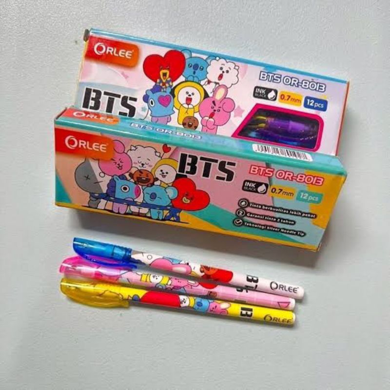 NEW PULPEN ULIR BTS ORLEE VIRAL 1LUSIN/12PCS