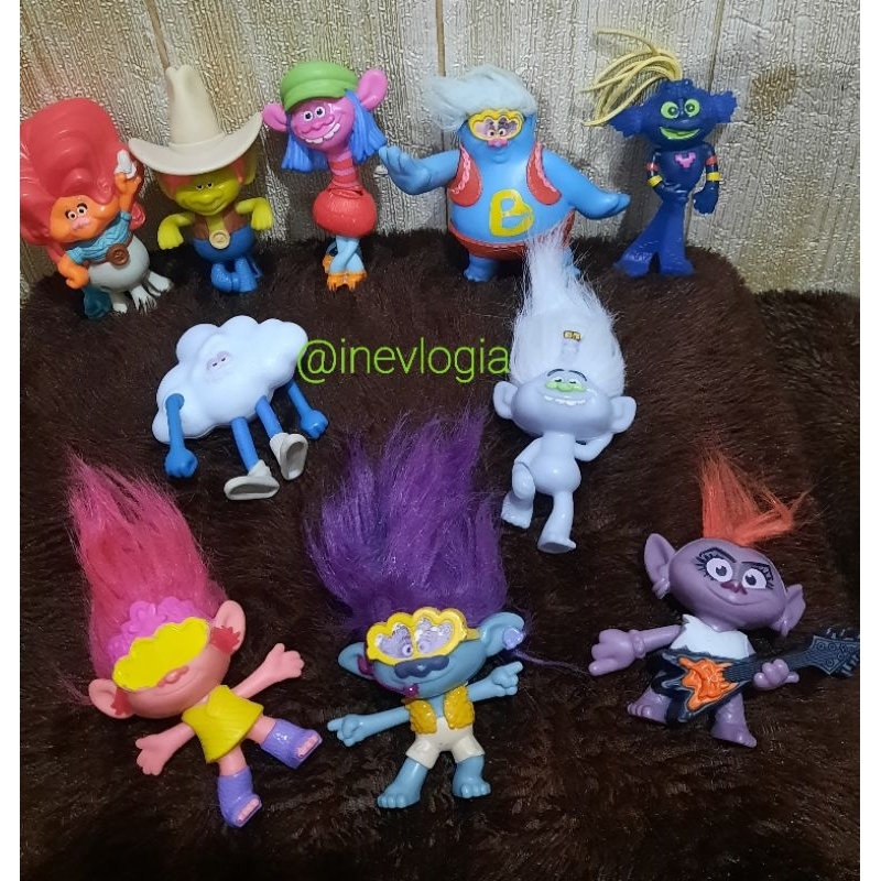 Mainan Figure Trolls MCD happy meal/Mcdonald's happy meal murah ori