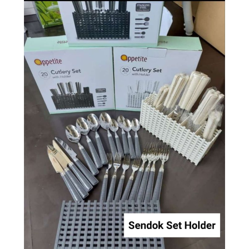 Sendok set dengan wadah appetite informa