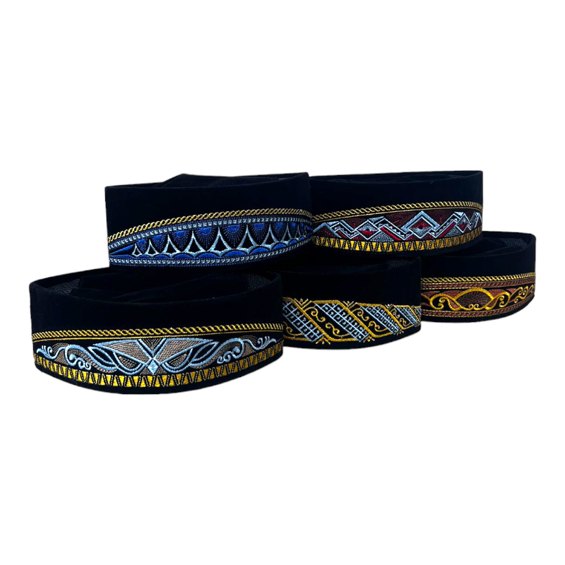 Peci Songkok Kopiah Hitam Motif Batik