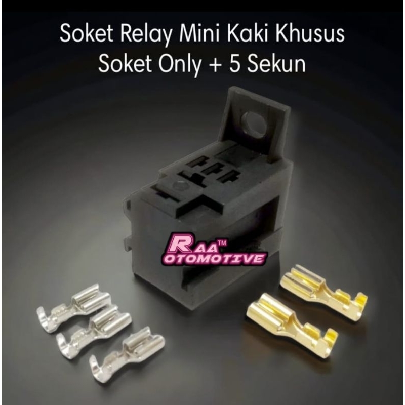 Soket / Rumah Relay Mini Kaki Khusus - Soket + Sekun Only