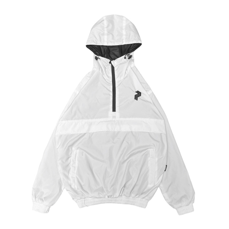 PHOMPPHIESS Jaket Cagoule Putih/White Jacket Parasut Pria Wanita