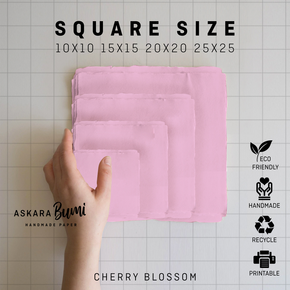 

Kertas Daur Ulang // Handmade // Ramah Lingkungan // eco friendly // CherryBlossom-Square