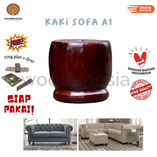 WOODENESIA Kaki kursi sofa kayu mahoni springbed