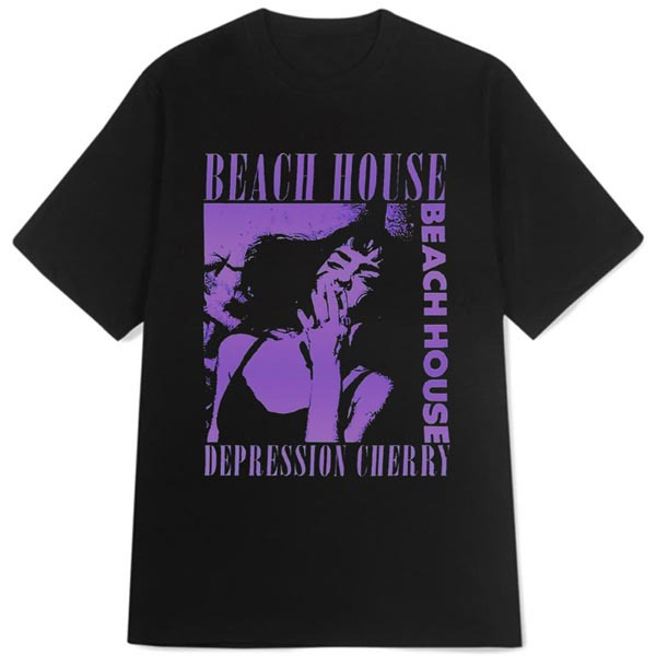 Kaos Beach House Depression Cherry Tshirt Casual Bahan 100% Cotton Black | Size S M L XL XXL 3XL 4XL