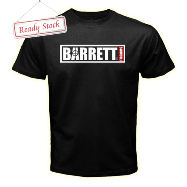 Kaos Barrett Logo Tshirt Casual Bahan 100% Cotton Black | Size S M L XL XXL 3XL 4XL | Bisa COD